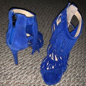 Steve Madden Blue Fringe Heels